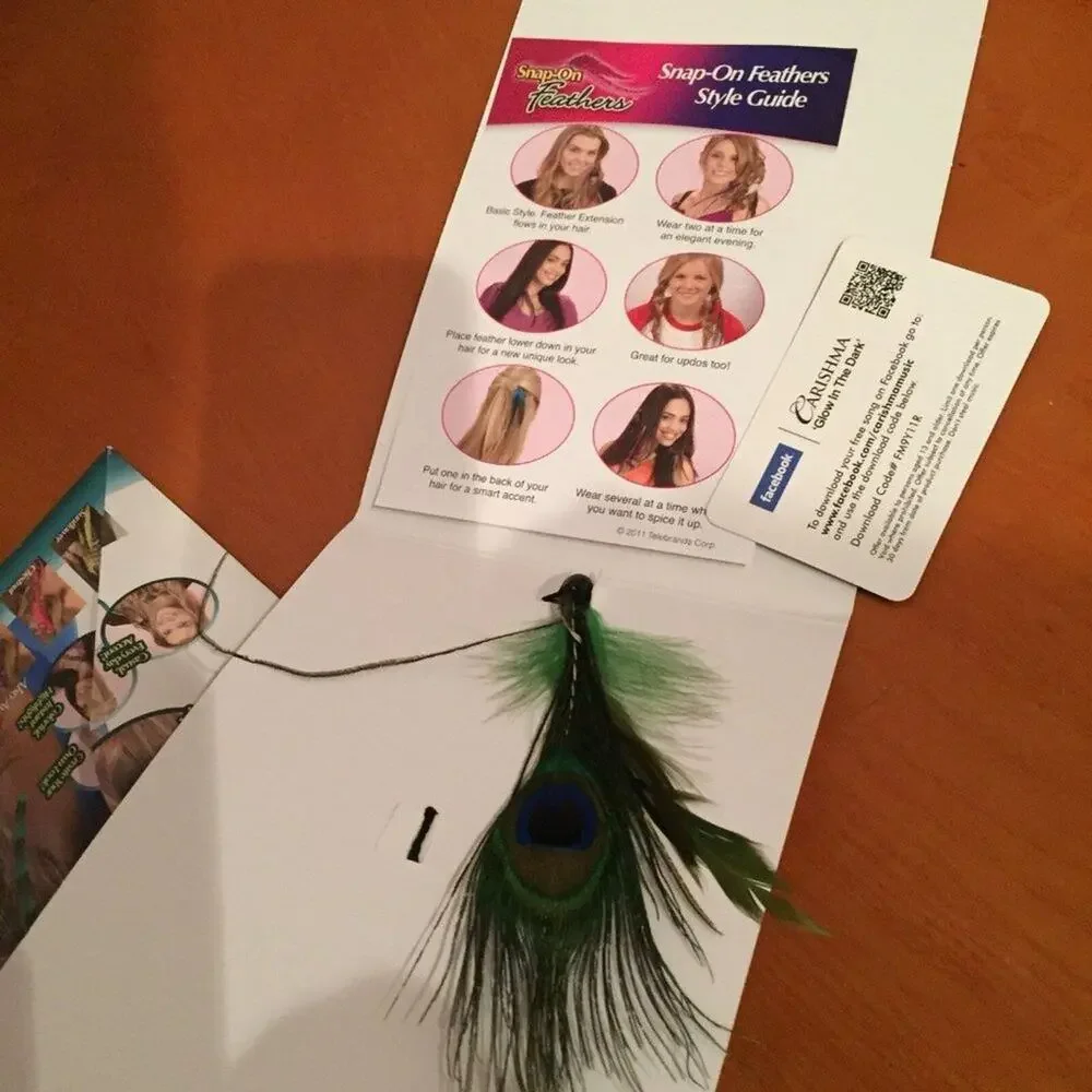 As Seen On TV Instant Peacock Feather Extensions Snap On
